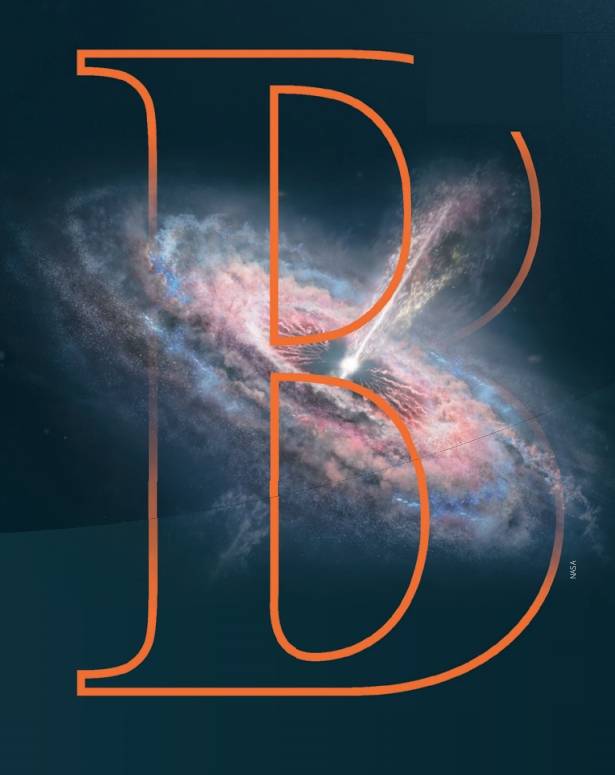 은하 중심에서 주변 물질을 흡수하는 블랙홀과 퀘이사를 나타낸 상상도. NASA 제공