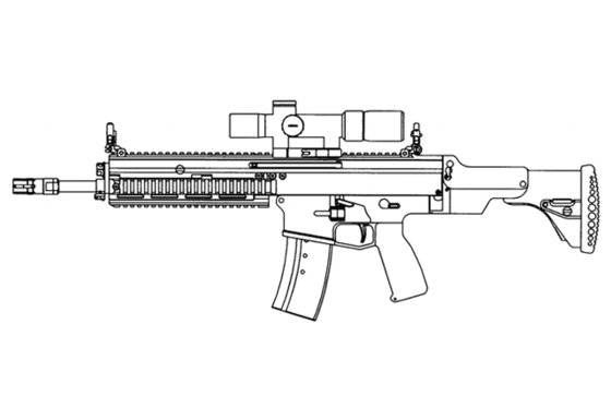 일본의 차기 돌격소총인 20식 도면. [사진 Military Blog]