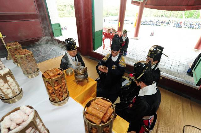 세종대왕 탄생 기념 숭모제전의 한 장면. /사진제공=문화재청