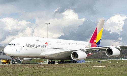 아시아나항공의 A380 여객기. 공군1호기 후보로 거론됐으나 채택되지 않았다. 세계일보 자료사진