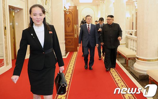 김여정 북한 노동당 제1부부장. .2018.9.18/뉴스1 © News1 평양사진공동취재단