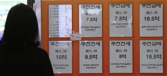 고가 주택에 대한 대출 규제를 강화한 정부의 12·16 대책 이후 서울의 소형 아파트값이 중대형보다 2배 이상 오른 것으로 나타났다. 사진은 9일 서울 송파구 부동산중개업소.  



연합뉴스