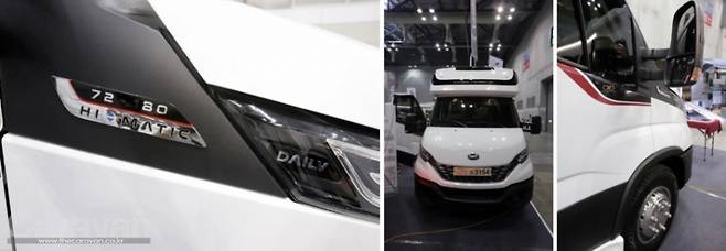 뉴 데일리는 3.0리터 디젤 엔진을 장착 최고출력 180마력, 최대 토크 430Nm, 운전석 에어시트 외에 총중량 7.2톤을 자랑한다