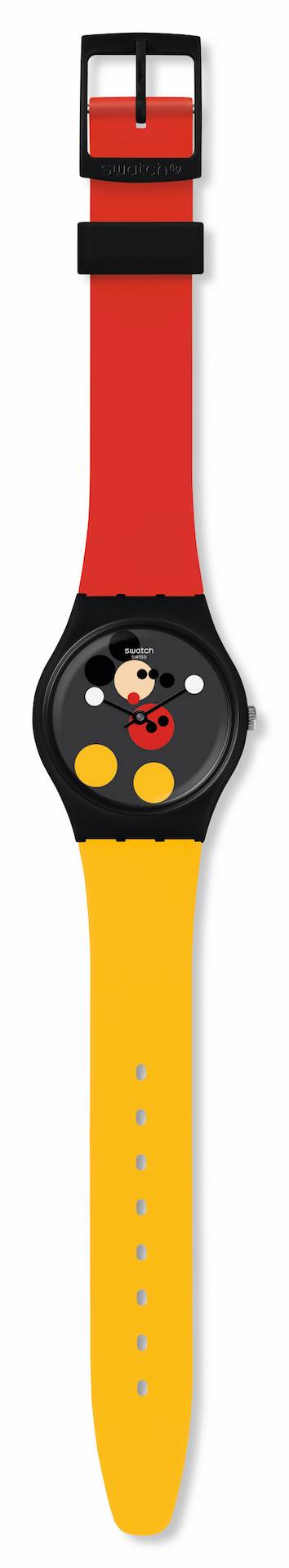 미키마우스 탄생 90주년을 기념해 스와치와 데미안 허스트가 협업한 시계. 2018년에 한정판으로 전세계 19,000개 출시되었다. @스와치 제공