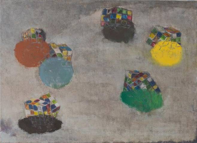 강석호, '무제', 린넨위에 유채, 72.7 x 100cm, 2020