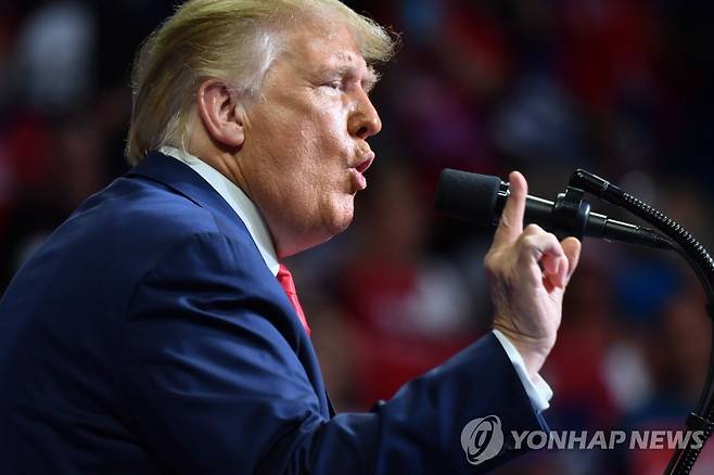 오클라호마주 털사에서 선거유세 하는 트럼프 대통령 [AFP=연합뉴스]