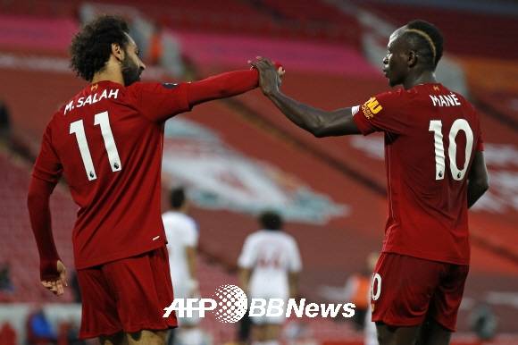 세계 최고의 윙어 조합인 살라와 마네. ⓒAFPBBNews = News1