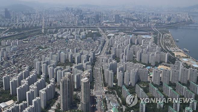 서울 송파구 잠실 일대 아파트 단지 모습.[연합뉴스 자료사진]