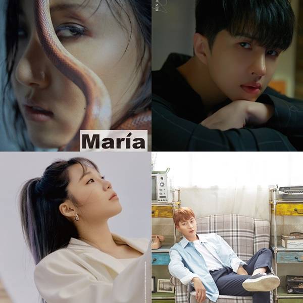 마마무 화사, 빅스 켄, 에이핑크 정은지, 하이라이트 윤두준 / 사진=RBW, 젤리피쉬, 플랜에이, 어라운드어스 엔터테인먼트 제공