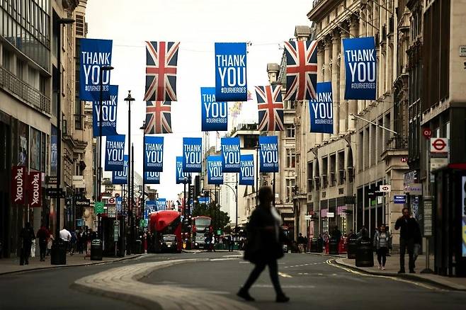 영국의 거리 풍경 블룸버그 통신 발행 사진 캡처[재배포 및 DB 금지]