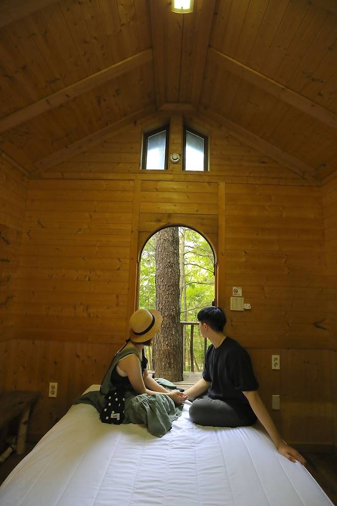 트리하우스를 찾은 젊은 커플 [사진/성연재 기자]