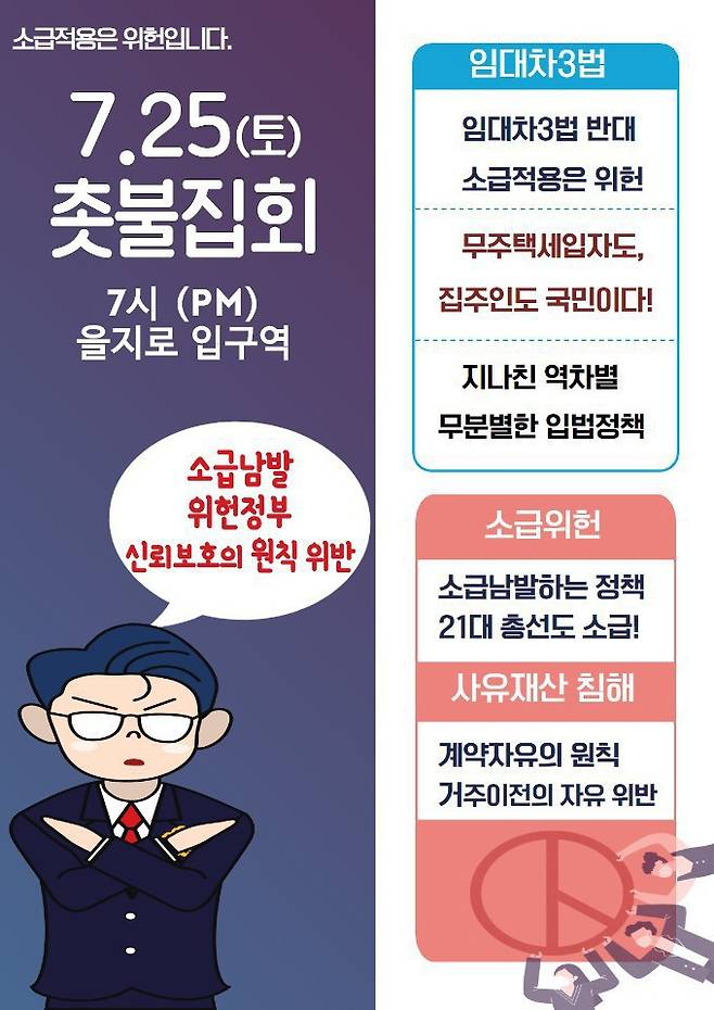 부동산카페에 올라온 25일 집회 안내문 [자료 = 주요 부동산 카페 공지]