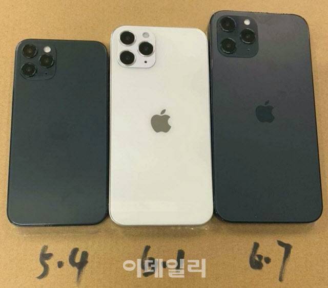 애플 아이폰12 시리즈는 3가지 크기 4종으로 출시될 전망이다. (사진= 소니 딕슨 트위터)
