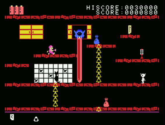 ('요괴의 집'. MSX1 최고의 액션 게임 중 하나였다)