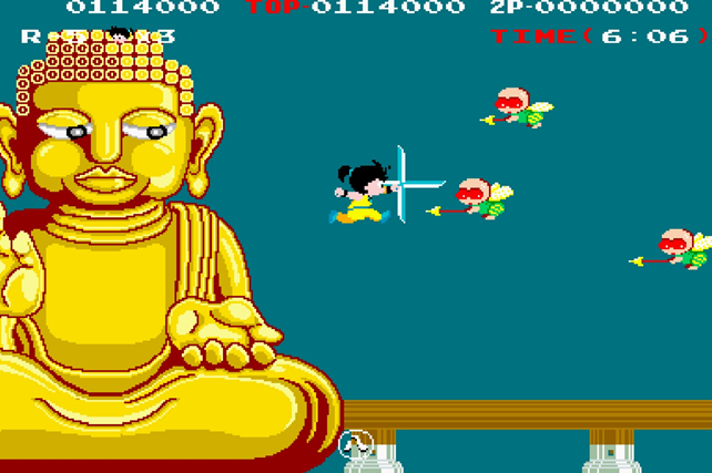 (저렇게 칼을 돌리면서 가는 게임! 기억나는가?)