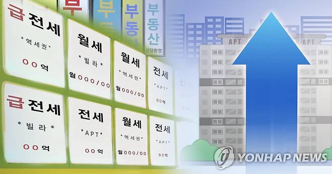 전세ㆍ월세 가격 상승(PG) [장현경 제작] 일러스트