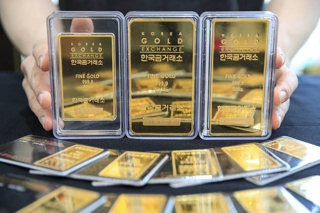 코로나19 확산세 속 국제 금융시장에서 금값이 연일 상승하고 있다. /사진=뉴시스