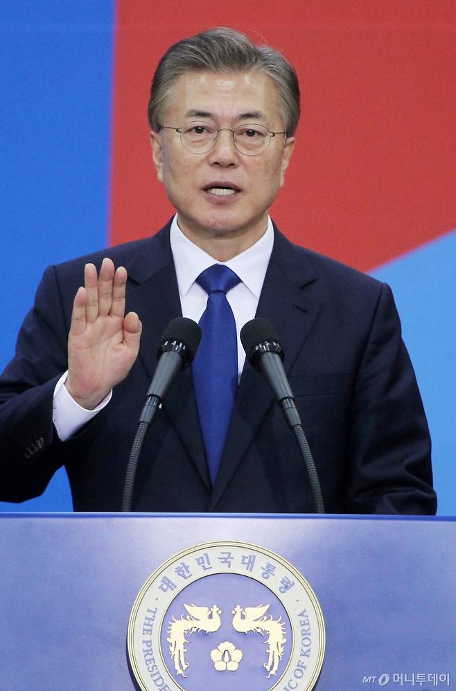 2017년 5월 10일 서울 여의도 국회에서 문재인 대통령이 취임했다. 문재인 정부가 대통령 공약으로 해운재건을 채택하며, 해운재건 5개년 계획이 마련됐다. /사진=국회사진취재단