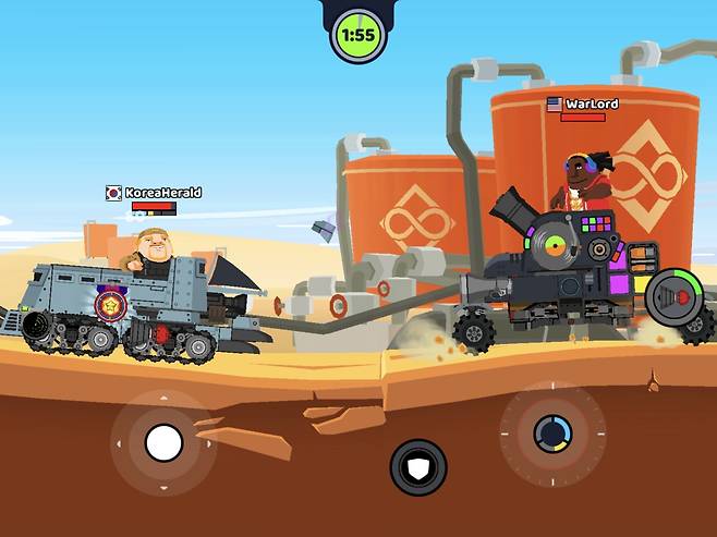 One-on-one battle (Super Tank Blitz Screenshot)