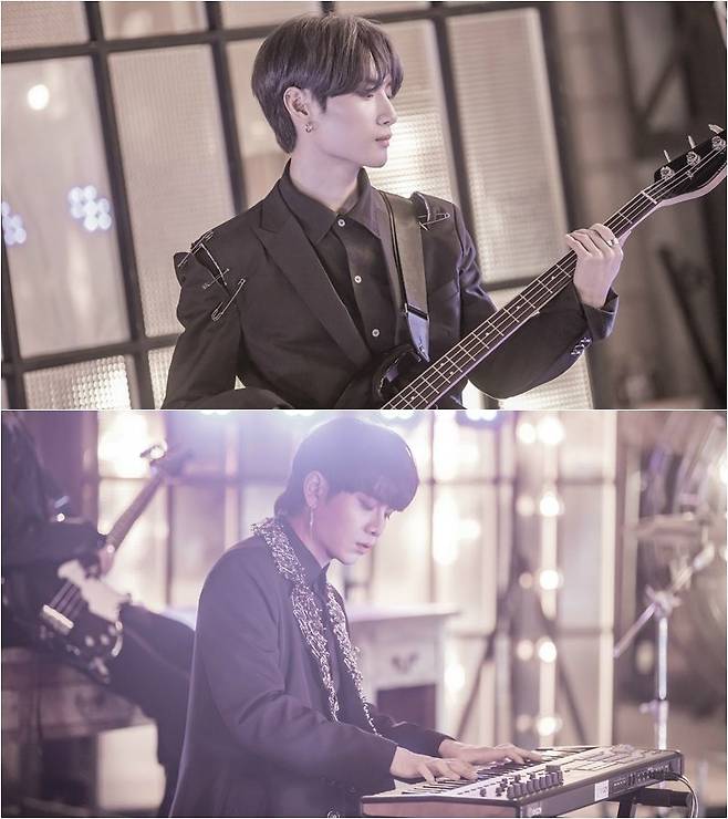 위쪽부터 베이시스트 원신, 키보디스트 겸 서브보컬 정민 (사진=롤링컬쳐원 제공)