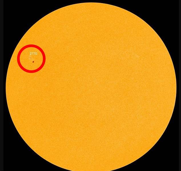 직경이 8050km에 이르는 거대한 태양 흑점이 지난 5일 포착됐다