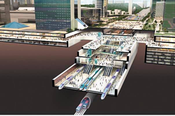 삼성역 복합환승센터 조감도. GTX는 지하 5층에 정차한다. [자료 서울시]