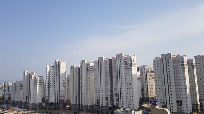 광주 광산구 우산동 일대 아파트 밀집지역의 모습. [연합뉴스]