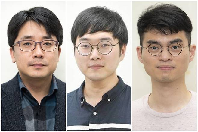 ▲ 국제신문 기획 '산재는 기업범죄다'를 보도한 권혁범·신심범·임동우 기자(왼쪽부터).