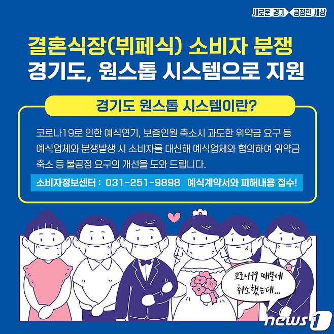 경기도는 결혼식장 소비자 분쟁과 관련해 원스톱 시스템 지원을 한다.(경기도 제공)© 뉴스1