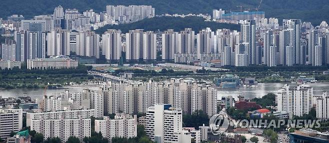 서울 용산구와 서초구 일대 아파트 단지 [연합뉴스 자료사진]