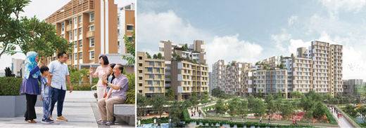 HDB공공주택 전경과 시민들의 모습.HDB 홈페이지 제공