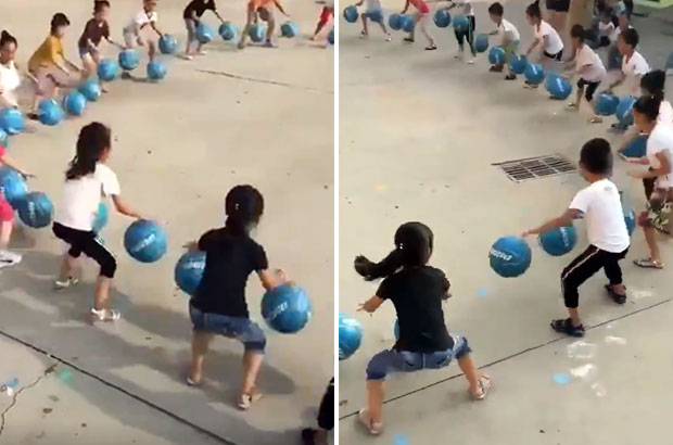 중국 유치원의 공놀이가 때아닌 화제다. 지난달 31일(현지시간) 싱가포르 뉴스통신사 아시아원은 과거 중국에서 찍힌 유치원 활동 영상이 공산국가 특유의 세뇌 훈련이라는 비판을 받고 있다고 전했다.