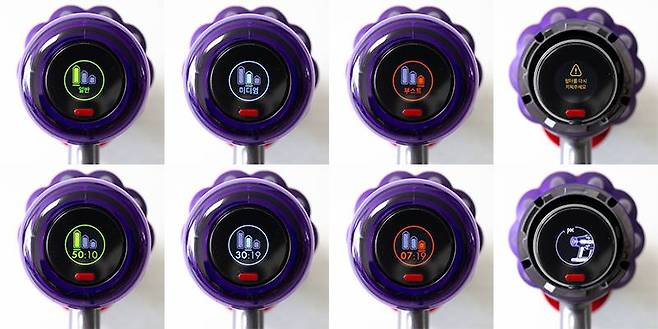 제품 후면에 있는 초소형 화면을 통해 제품 상태를 표기한다. 출처=IT동아