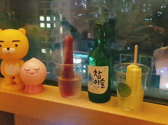 폴라포, 메로나를 소주에 넣은 모습./사진=이영민 기자