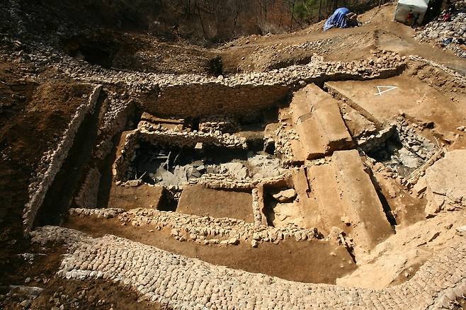 거열산성 1차성 집수시설 [문화재청 제공. 재판매 및 DB 금지]