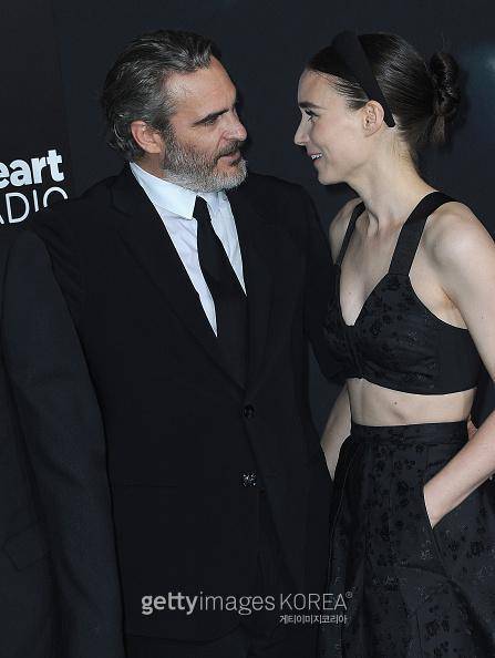 HOLLYWOOD, CA - SEPTEMBER 28: Joaquin Phoenix and Rooney Mara arrive for the Premiere Of Warner Bros Pictures "Joker" held at TCL Chinese Theatre IMAX on September 28, 2019 in Hollywood, California. (Photo by Albert L. Ortega/Getty Images)