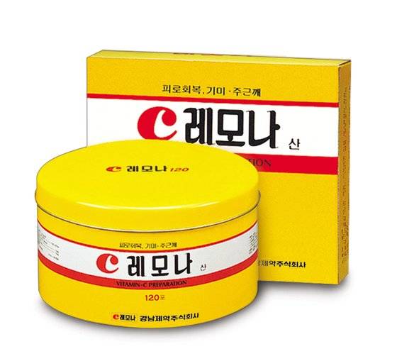 출시 초기인 80년대 중반 레모나 포장. 사진 경남제약