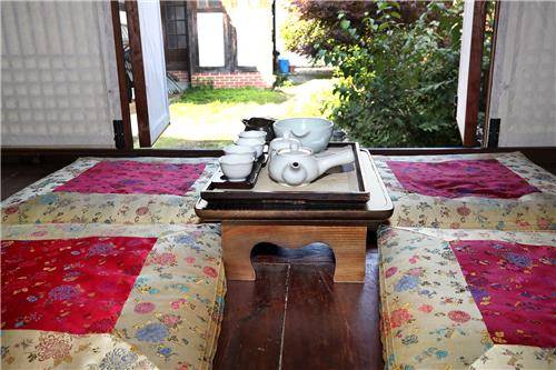 객실 한편에 마련된 다실 [사진/전수영 기자]