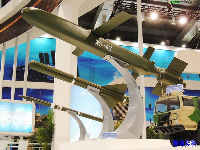 다연장로켓에서 발사되는 중국의 WS-43 자폭형 무인기./월간 국방과 기술