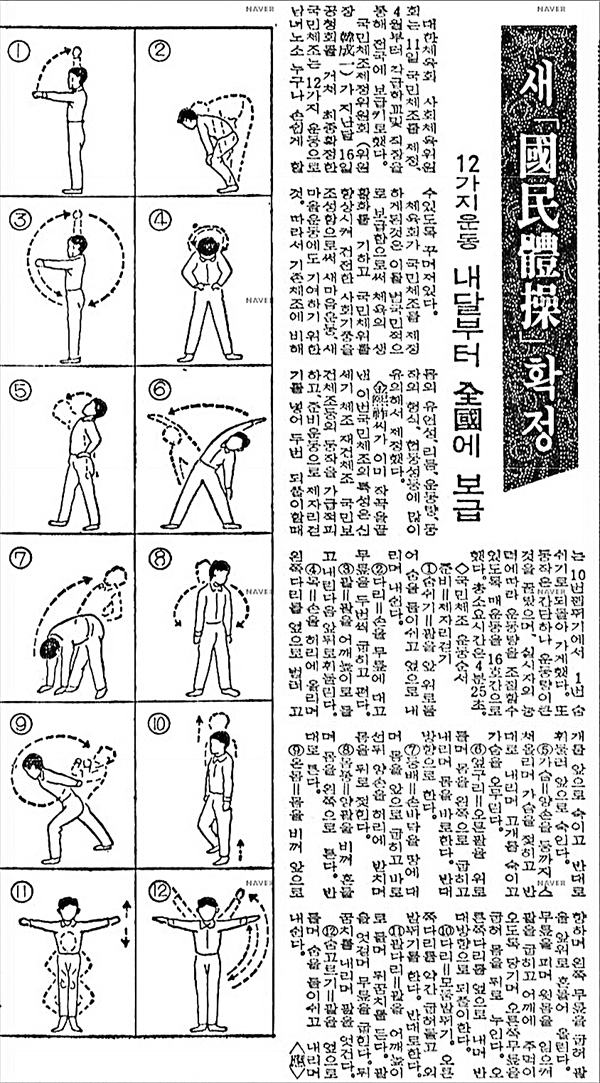 국민체조의 탄생을 알린 1977년 3월 12일자 조선일보 기사. /조선일보 DB