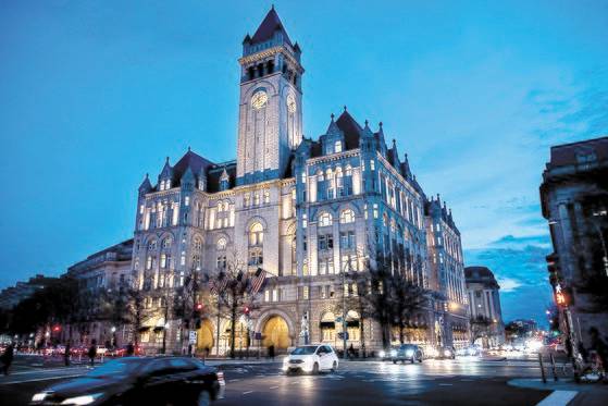 도널드 트럼프 대통령이 비공개 정치자금 모금행사를 연 트럼프 인터내셔널 호텔. [AP]