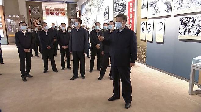 개막식에서 발언하는 시진핑 주석.