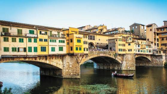 이탈리아 피렌체의 관광 명소인 베키오 다리. 도시를 잇는 다리 위에 다양한 상점이 들어서 있다. [사진 각 건축사무소]