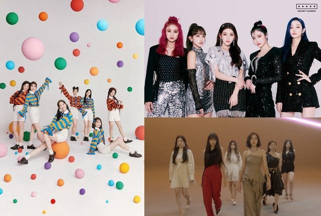 올해 데뷔한 신인 걸그룹 중 위클리(왼쪽)와 시크릿넘버(오른쪽 위)가 가장 눈에 띄는 활약을 펼쳤다. 그런 가운데 SM에서 6년 만의 신인 걸그룹이 나오고 히트 프로듀서 블랙아이드필승이 야심차게 제작한 스테이씨(오른쪽 아래)가 데뷔를 앞뒀다. /각 소속사 제공