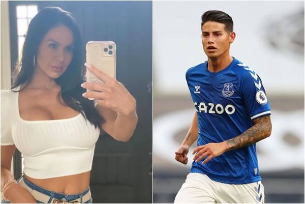포르노 배우 켄드라 러스트(왼쪽)가 에버튼 미드필더 하메스 로드리게스의 부상 소식에 위로의 메시지를 전했다. /사진=켄드라 러스트 인스타그램(왼쪽), 로이터(오른쪽)