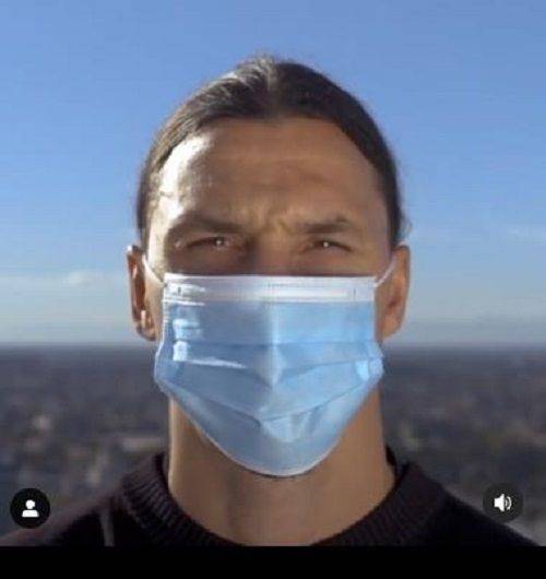 코로나19 예방 캠페인에 출연한 즐라탄 이브라히모비치