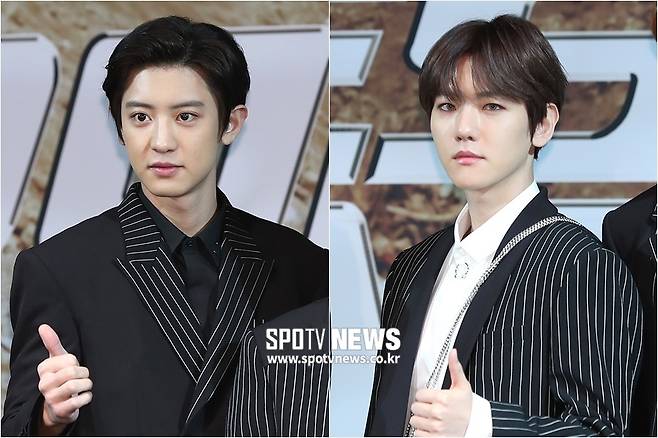 ▲ 엑소 찬열(왼쪽)과 백현. ⓒ곽혜미 기자