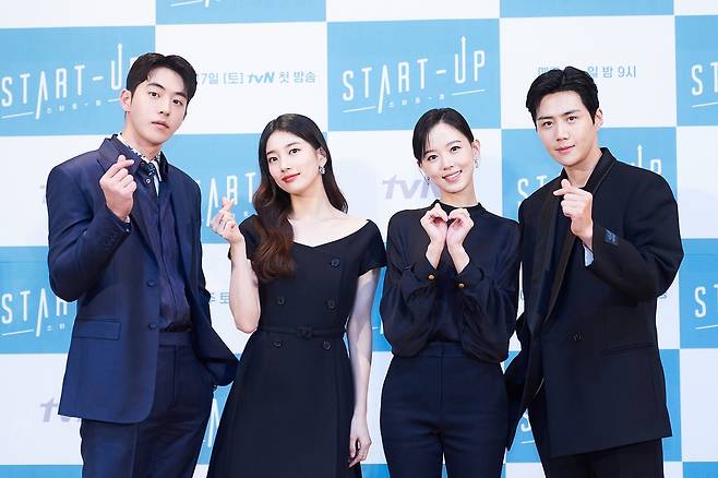 tvN 드라마 '스타트업'의 남주혁(왼쪽부터), 배수지, 강한나, 김선호 [tvN 제공. 재판매 및 DB 금지]