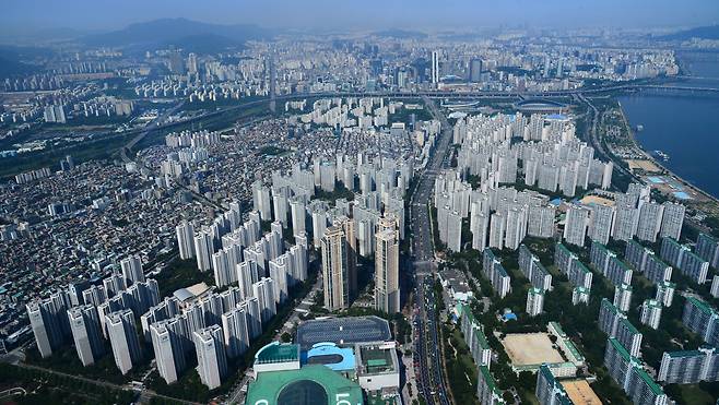 서울의 아파트 밀집지역의 모습 [헤럴드경제DB]