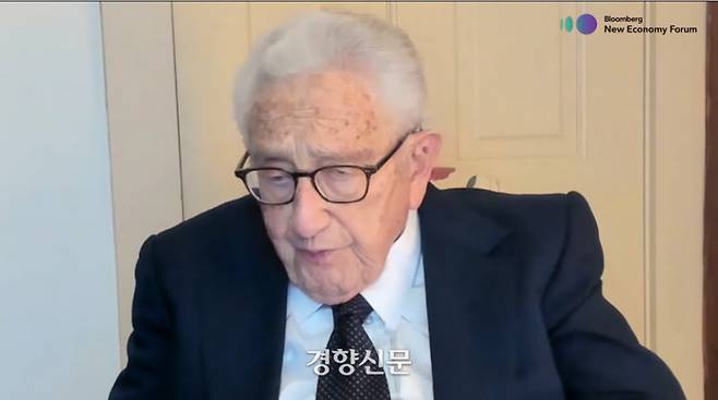 헨리 키신저 전 미국 국무장관. |블룸버그 통신 홈페이지 캡처